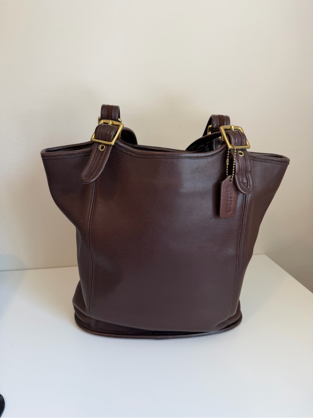 Vintage Coach Legacy Large Shopper in Mahogany, Style 9090 - Picture 2 of 9